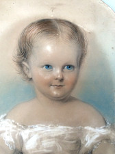 Antique Pastel & Pencil Oval