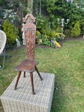 Antique Carved Oak Welsh