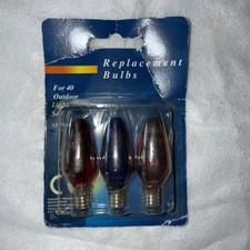 3 X Lacquered 3.6v 0.12A Multicoloured Bulbs Lamps Christmas 