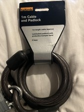 Halfords 1m Cable and Padlock