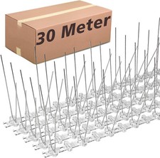 30m Steel Bird Spikes Fences Wall Window Ledge Cat Anti Climb Pigeon Deterrent