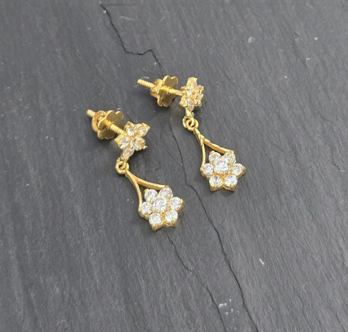 22ct gold cluster drop - 22ct,