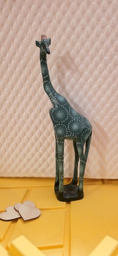 Wooden painted giraffe - wooden,