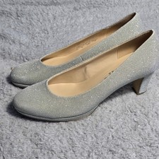 Gabor Silver Metallic Pumps