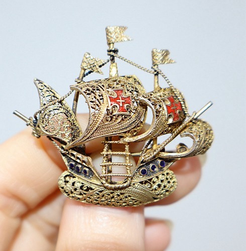 Antique silver filigree enamel - antique,