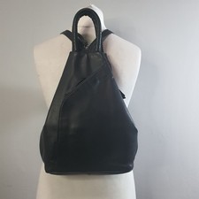 JOBIS Black Leather Backpack