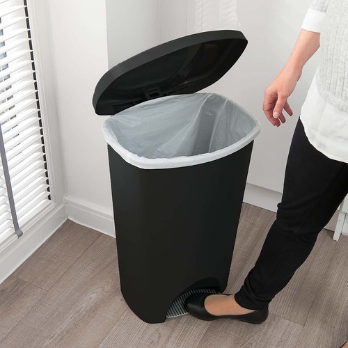 50l pedal bin black - 50l,
