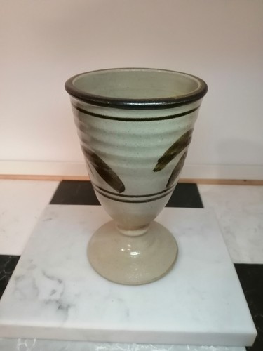 Studio pottery goblet - pottery, goblet/chalice