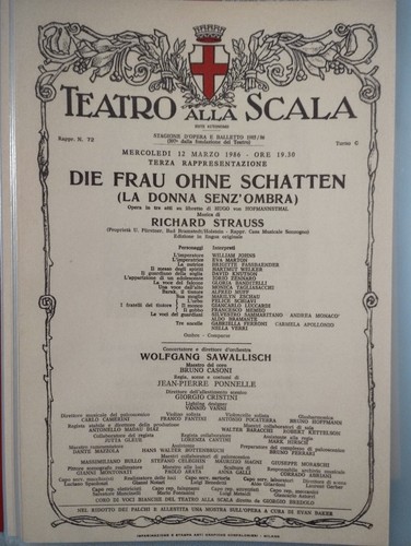 Playbill teatro alla - alla, scala
