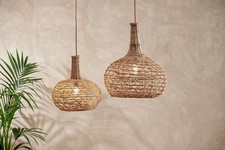 Nkuku Beru Lampshades Conical Two Sizes RRP £175 and £210 Ex Display
