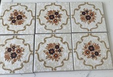1970s 6 x Vintage Santerno Imola Italian Tiles