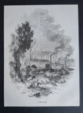 Antique 1850 print - Bradford
