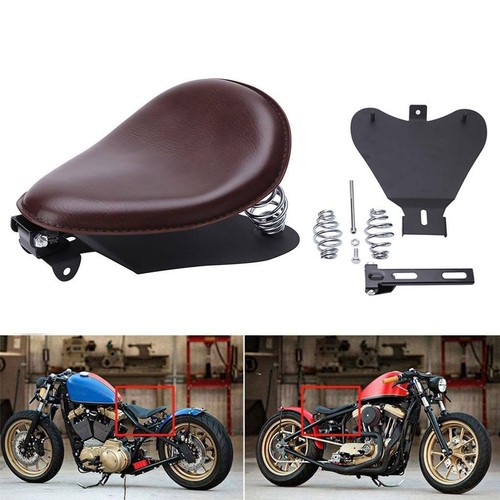 Motorcycle leather solo seat - motorcycle,
