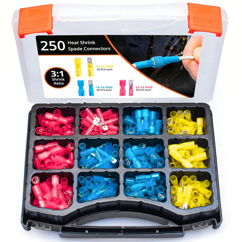 Spade connector kit male and - spade,