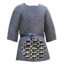6 mm Chainmail Shirt - Round Riveted Mild Steel Chain mail Armour Reenactment