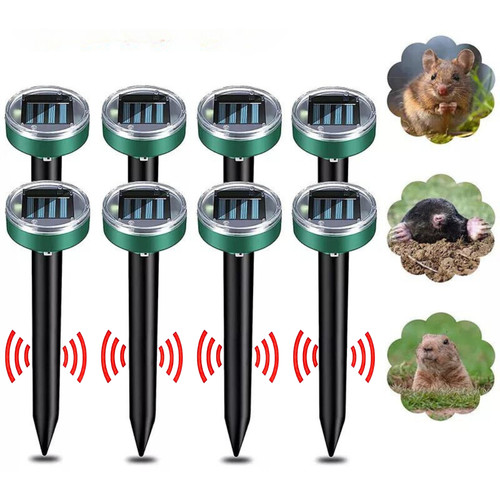 8pc solar mole repellent - mole,