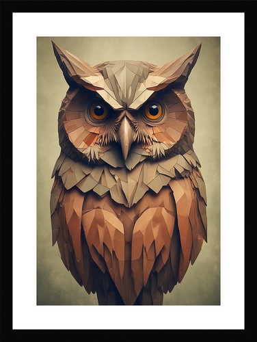 Moody owl framed wall - moody,