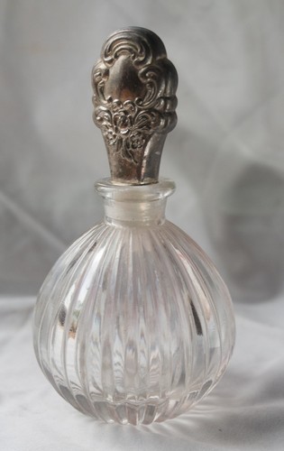 Vintage clear glass perfume - vintage,