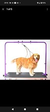Adjustable overhead pet grooming arm with clamps and harness - For dog grooming 