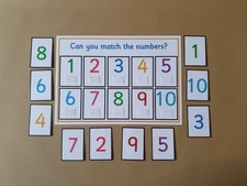 Number matching game - game,, 0-10