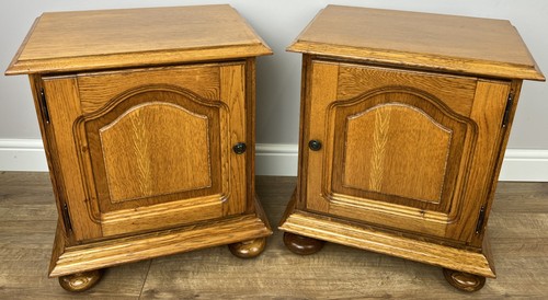Pair bedside tables vintage - of,