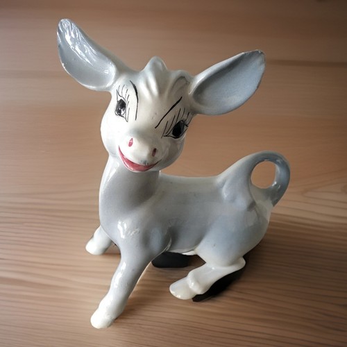 Vintage ceramic donkey - vintage,
