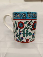 British Museum Ottoman Turkish Tile Ceramic Coffee Tea Mug Cup design London