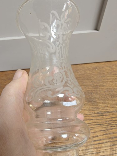 Vintage glass oil - , chimney