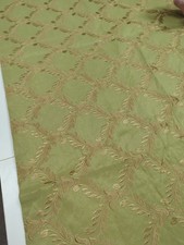 56 Wide Green Silk Embroidered