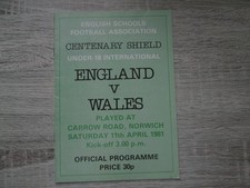 England schools v Wales
