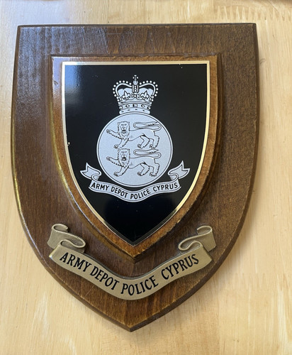 Police cyprus crest wall - cyprus,