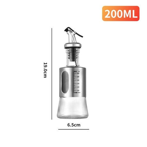 Cruet 1pc glass stainless - glass,
