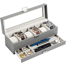 Watch Box for Men, 6 Slot