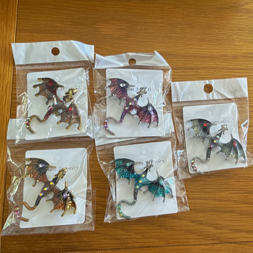 Dragon brooch pins - 5,