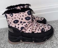 BNWT GEORGE @ ASDA ANIMAL FUR LINED SNOW BOOTS SIZE 8 RRP £18