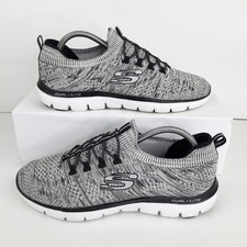 Skechers Womens Trainers UK 6 Grey White Dual Lite Bungee Flex Shoes EUR 39