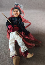 Kasma Witches Of Pendle Agatha Doll Flying On A Broom Potion Spells Red Black