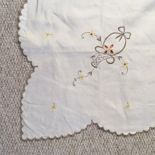 Vintage linen tablecloth - vintage,
