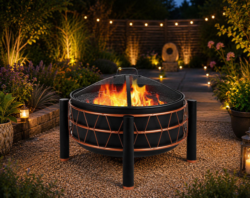 Outdoor black copper fire - outdoor,