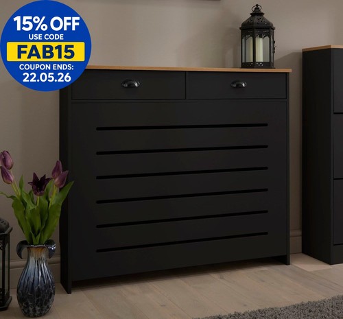 Black radiator cover - radiator, cabinet