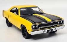 GMP 1/18 Plymouth Road Runner 1970 Street Fighter Yellow 440 Six Pack Model Car 