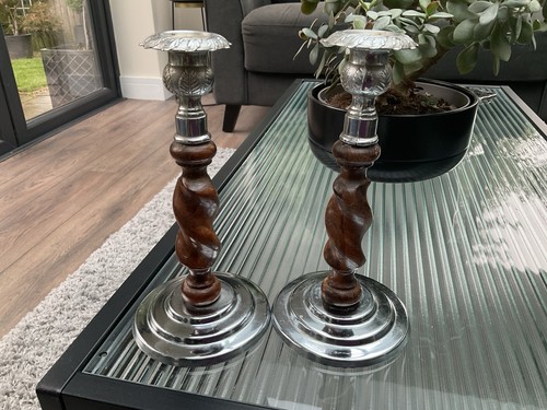 Vintage candlesticks pair - vintage,