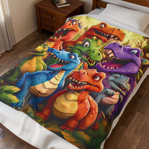Cute dinosaur plush blanket - plush,