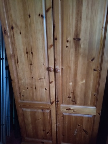 Door pine wardrobe - door,