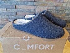 Hotter Snooze Men's Slippers Navy Size 8 Fleece Lining