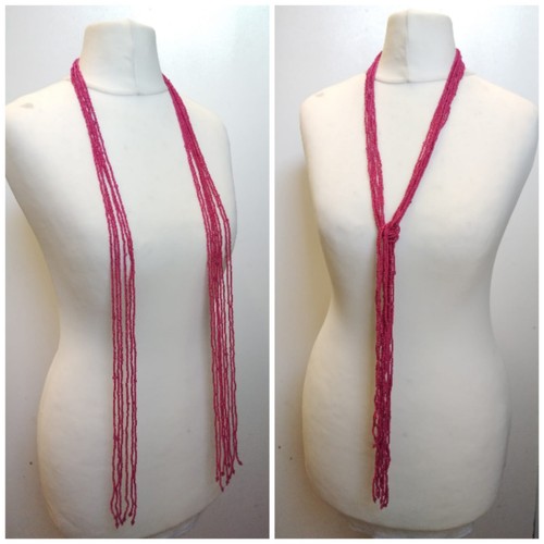 Long fuchsia pink glass - fuchsia,