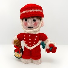 Hand Knitted Vintage Jean Greenhowe Scarecrow - The Bell Boy 20cm