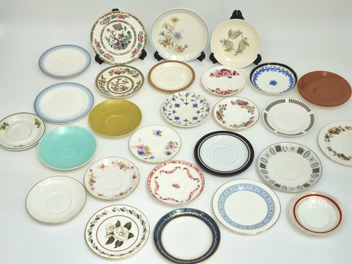 Vintage saucers side plates - &,