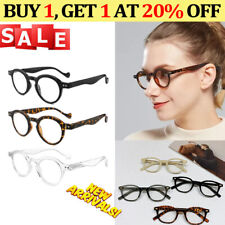 Vintage Round Reading Glasses Spring Hinges Readers Women Men 1.5 2.0 2.5 3.0