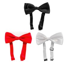 Clip On Bow Tie Dickie Bow Gangster Fancy Dress James Bond Saw Billy Adjustable